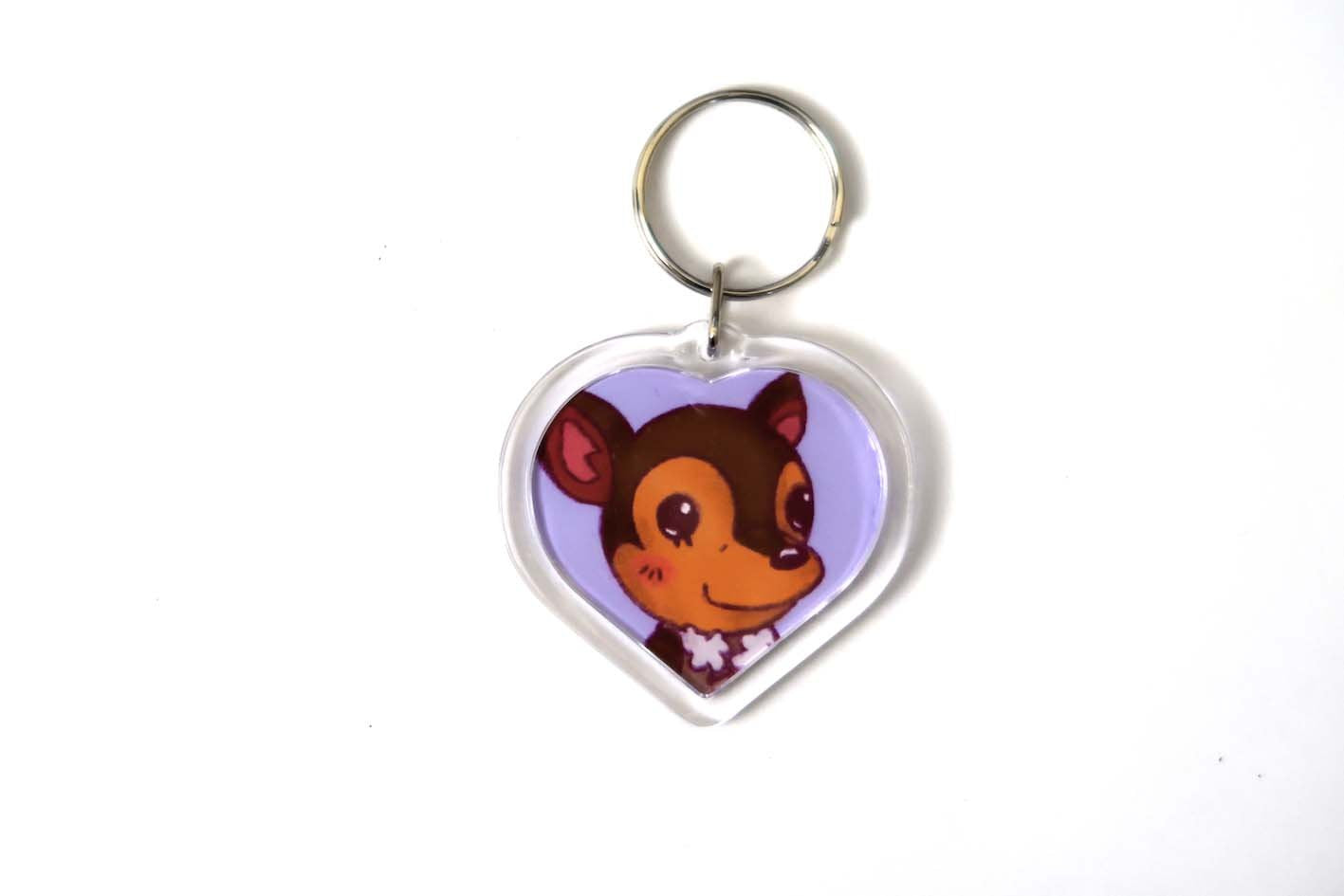 Animal Crossing New Horizons Amiibo Heart Keyrings