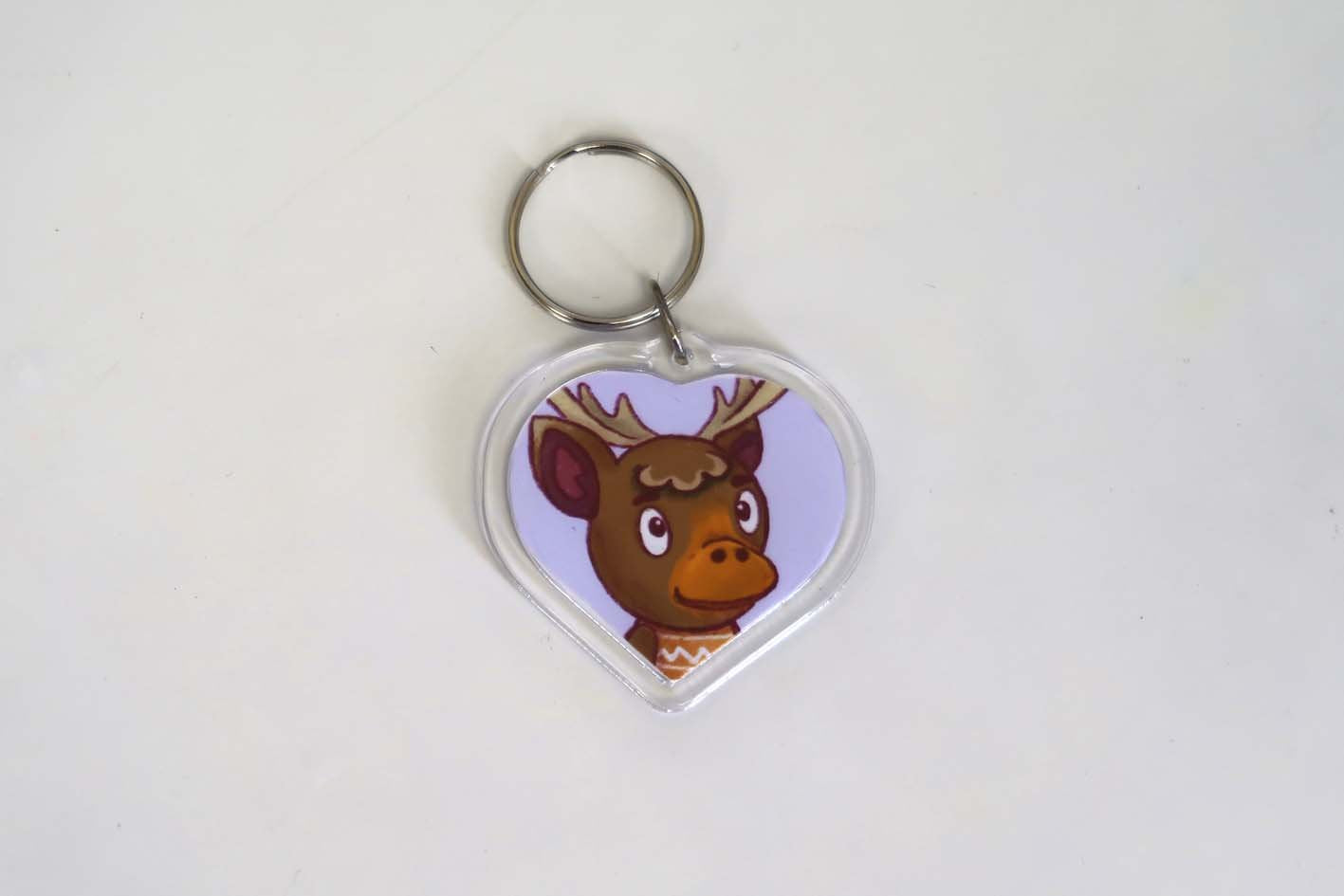 Animal Crossing New Horizons Amiibo Heart Keyrings