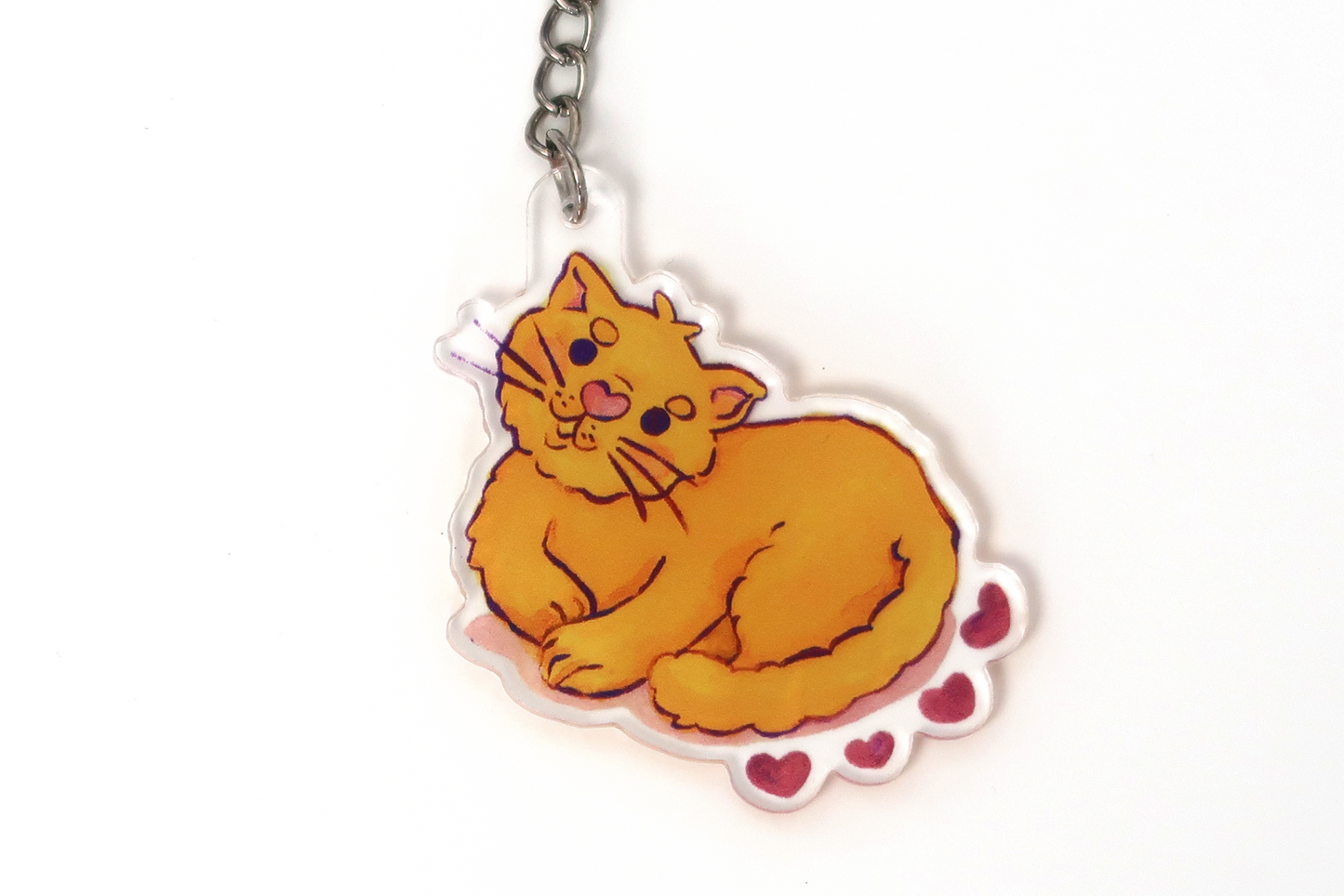 Orange Cat Keychain