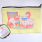 Summer Kitties Make-up Bag and Mirror set