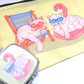 Summer Kitties Make-up Bag and Mirror set