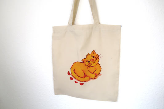 Orange Cat Tote Bag