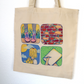 Square print Tote Bag