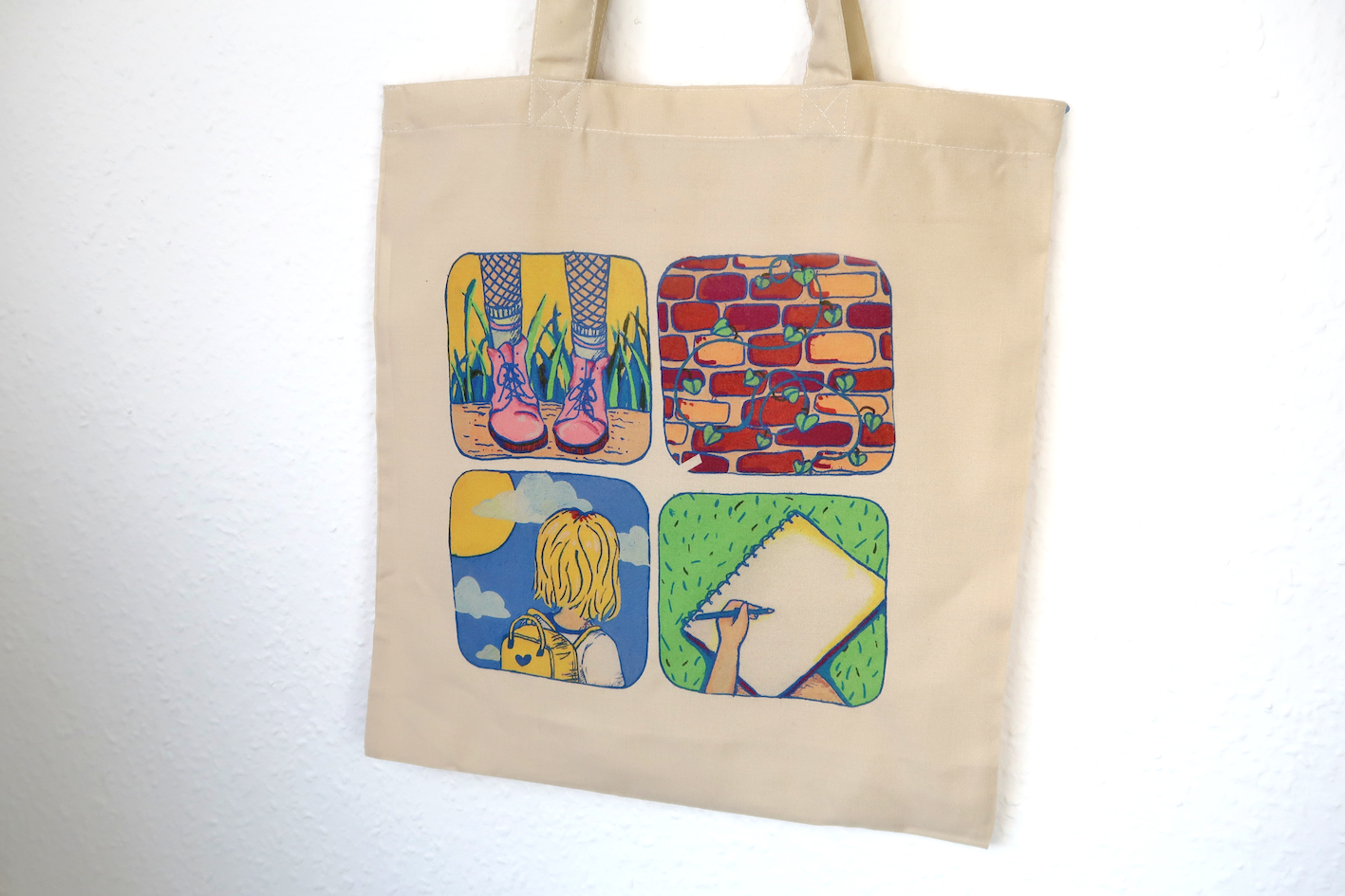 Square print Tote Bag