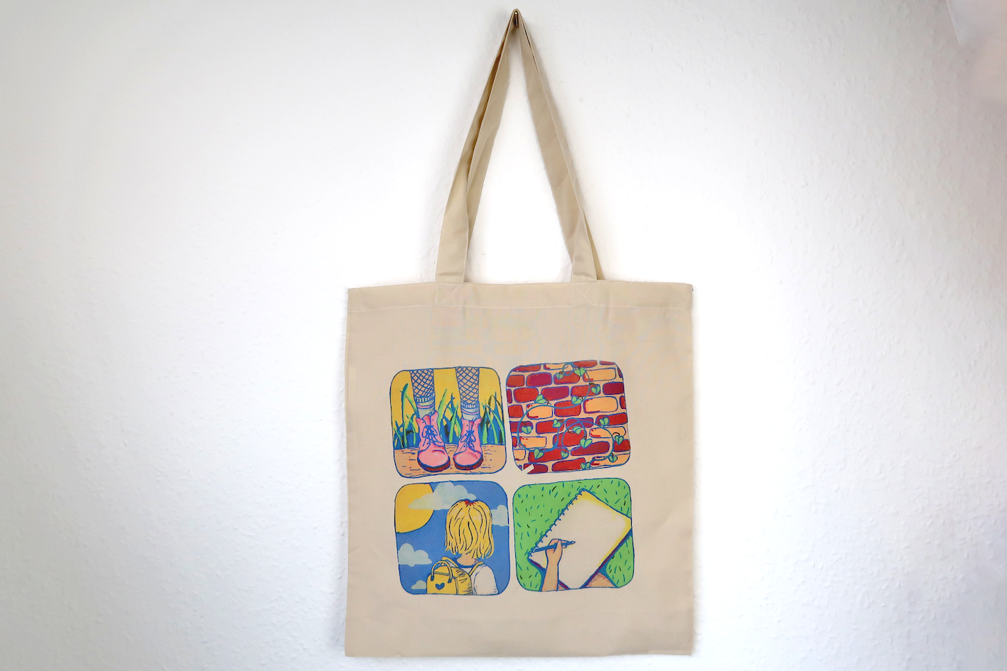 Square print Tote Bag