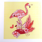 Flamingo Square 210mm Print