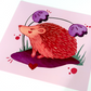 Hedgehog Square 210mm Print
