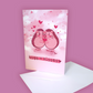 Hogs + Kisses Hedgehog Valentines Day / Anniversary Greetings Card