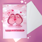 Hogs + Kisses Hedgehog Valentines Day / Anniversary Greetings Card
