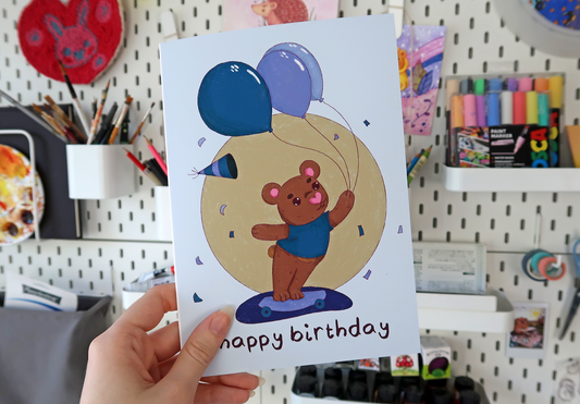 Birthday Bear Greetings card