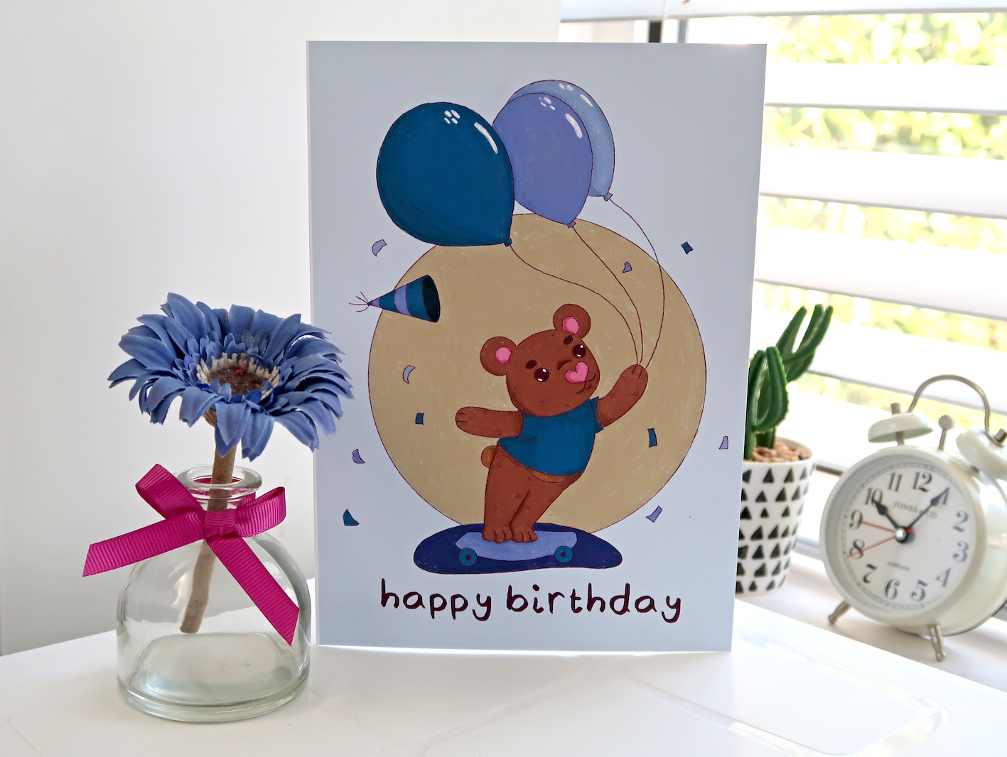 Birthday Bear Greetings card