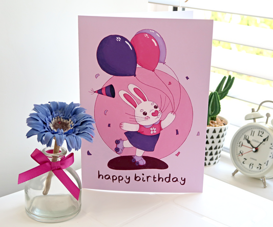 Birthday Bunny Greetings Card