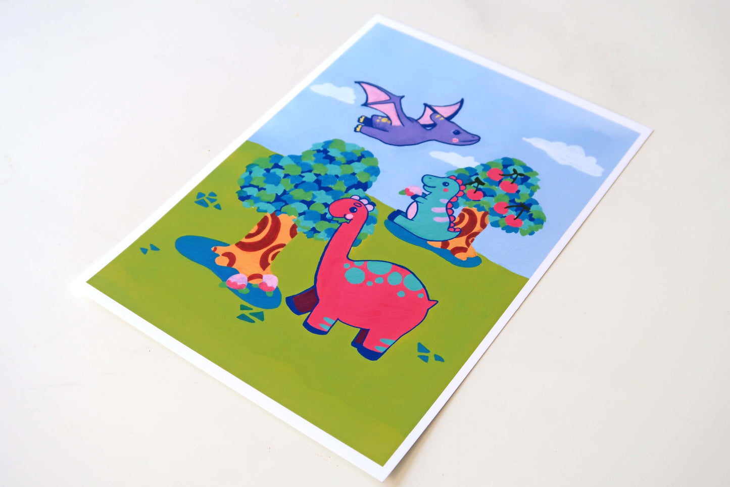 Dinosaur Crossing A5 Print (Animal Crossing inspired)