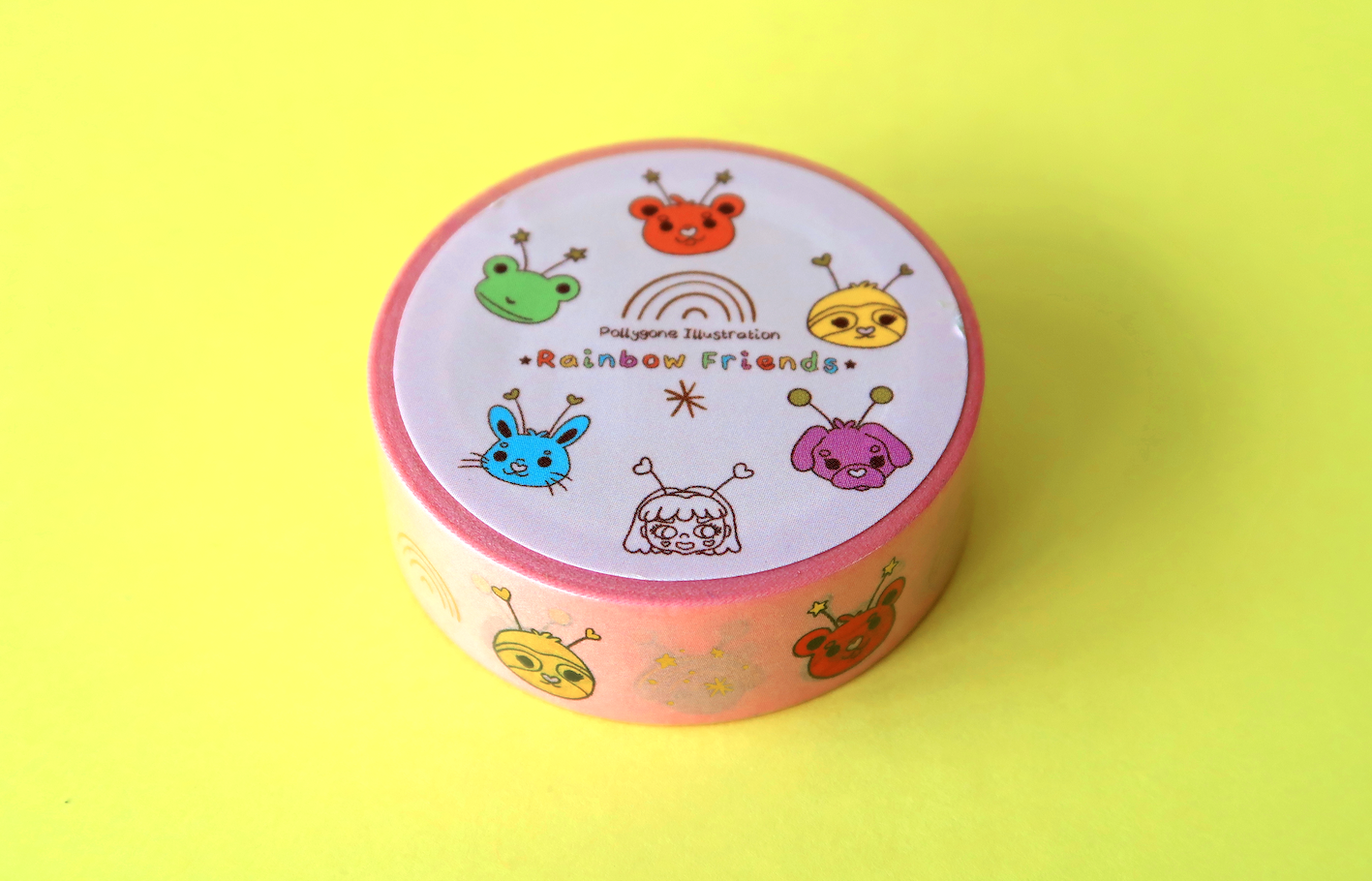 Rainbow Friends Gold Foiled Washi Tape