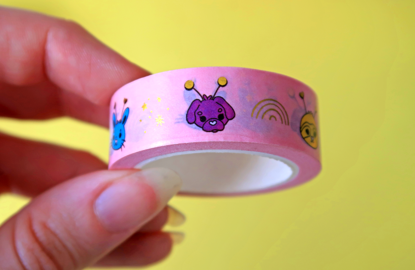 Rainbow Friends Gold Foiled Washi Tape