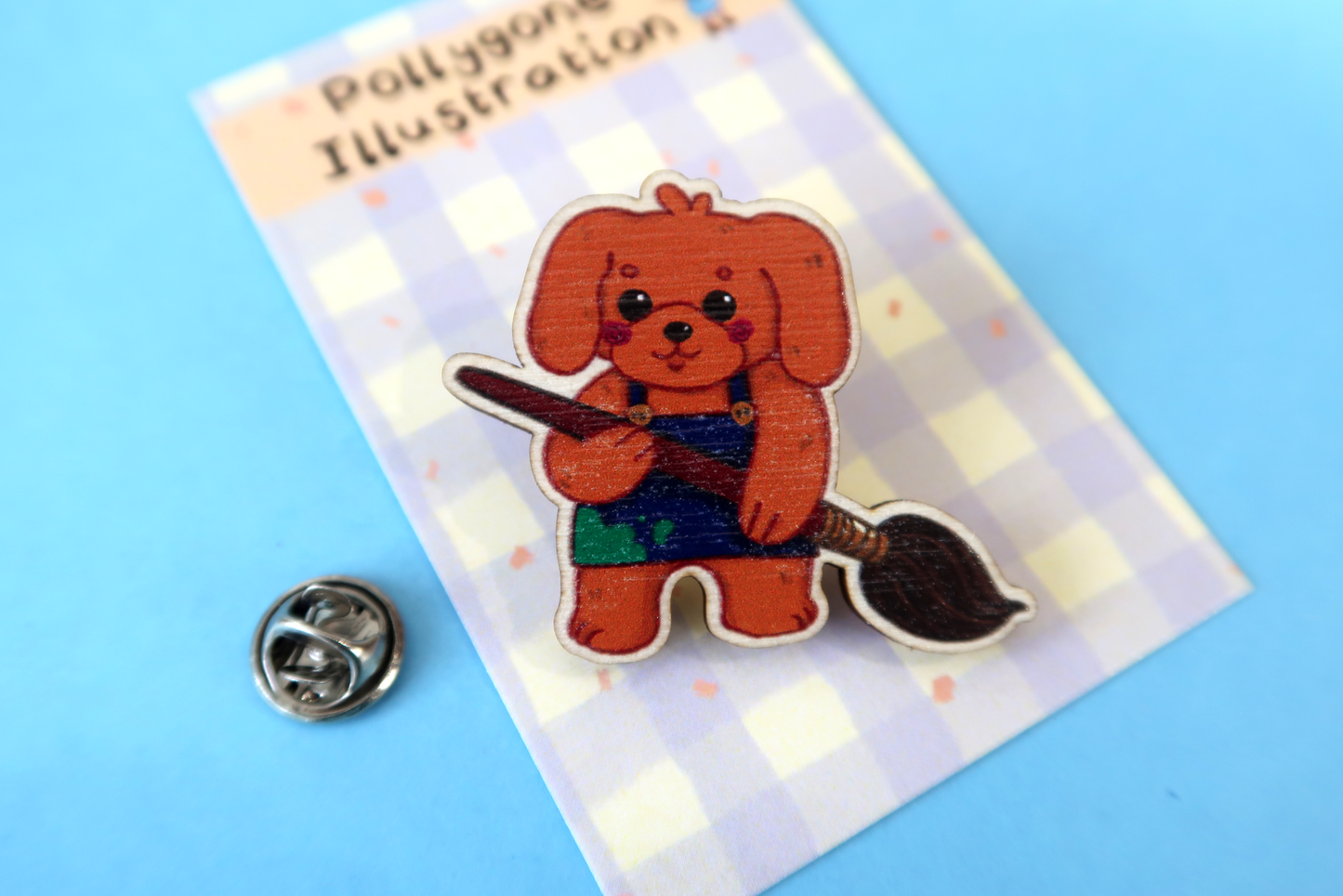 Artie Dog Wooden Pin