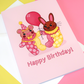 Pink Circus Birthday Greeting Card