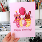 Pink Circus Birthday Greeting Card