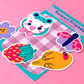 Kawaii Friends Vinyl Sticker Set (Pack of 5)