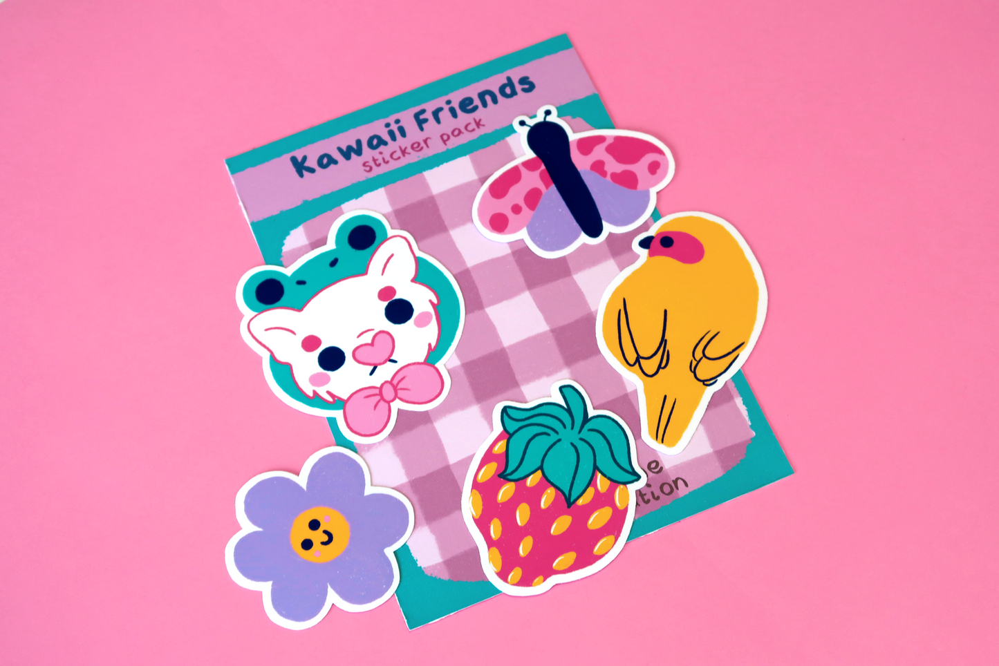 Kawaii Friends Vinyl Sticker Set (Pack of 5)