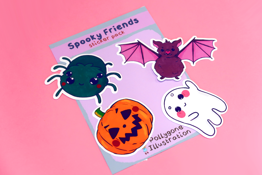 Spooky Friends Vinyl Sticker Set (Pack of 4)