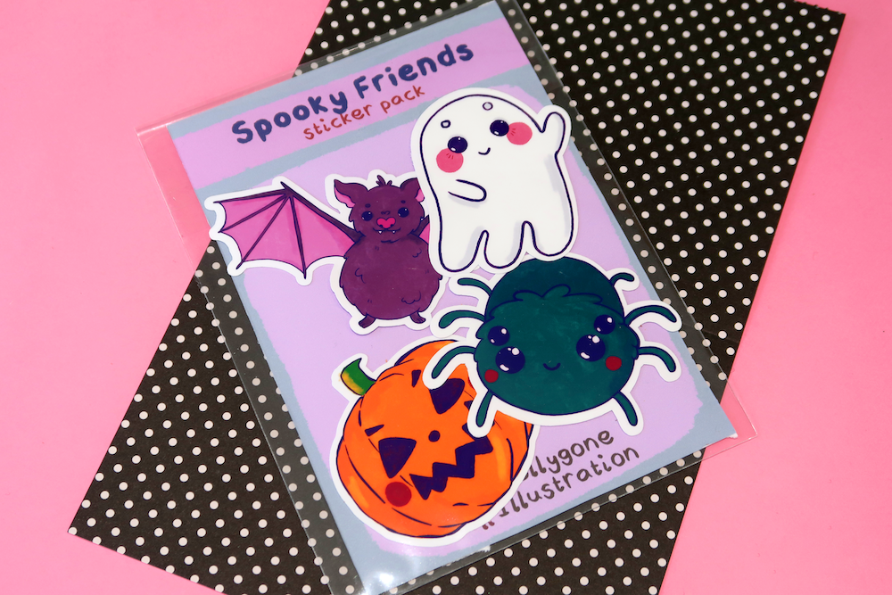 Spooky Friends Vinyl Sticker Set (Pack of 4)