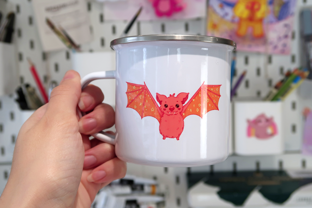Starry Bat Unbreakable Enamel Mug