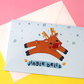 Jingle Bells Reindeer Christmas Greeting Card/s