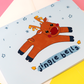 Jingle Bells Reindeer Christmas Greeting Card/s