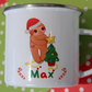 Sloth Personalised Name Christmas Tree Unbreakable Enamel Mug