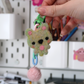 Felted Bear Keyring with Chain & Pom Pom