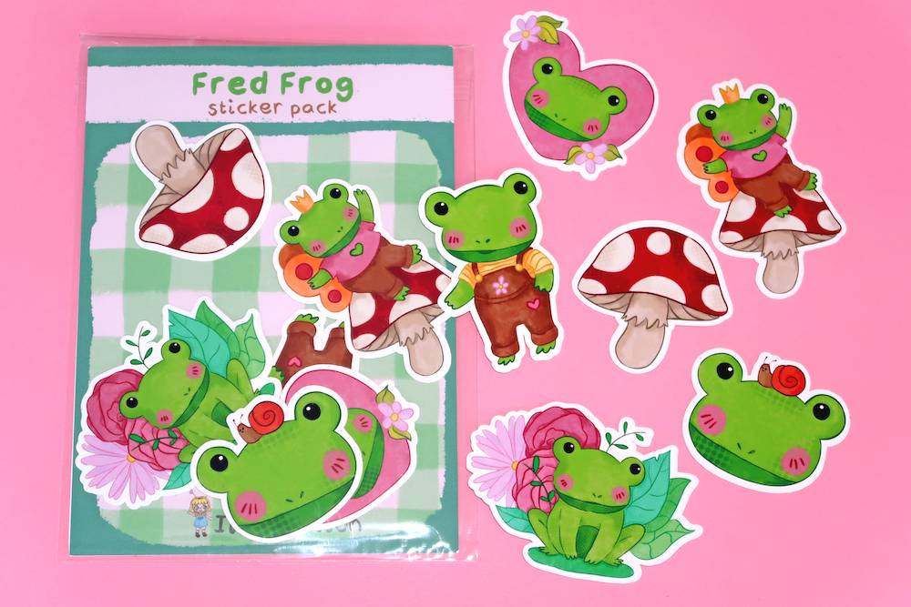 Fred Frog Vinyl Sticker Set (Pack of 7)