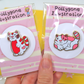 Enamel Love Heart Cat Pins Set ( 1 Sitting & 1 Standing Cat)