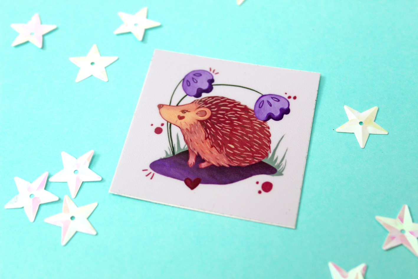 Square Hedgehog Sticker