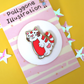 Standing Enamel Love Heart Cat Pin