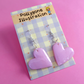 Heart Earrings - CHOOSE YOUR COLOUR (sterling silver plated, hypoallergenic)