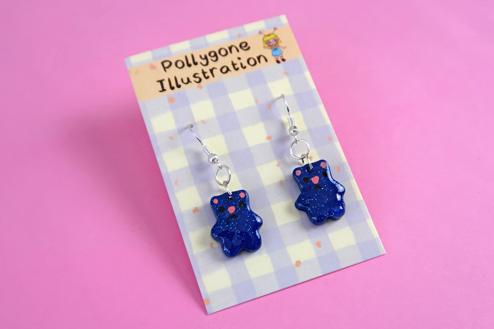 Kawaii Bear Dangly Earrings - CHOOSE FROM 8 COLOURS!