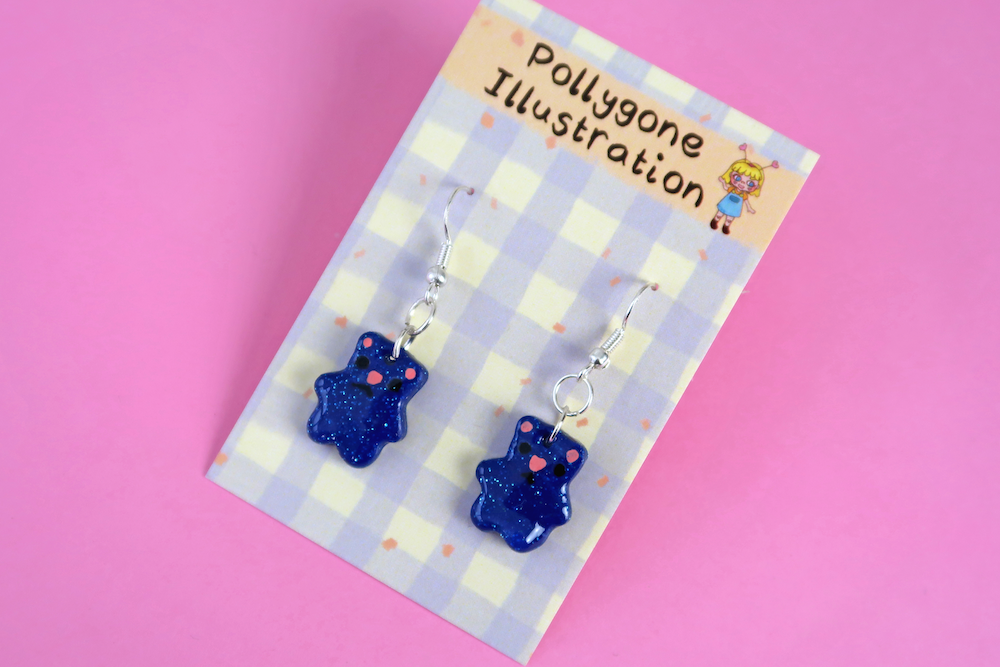 Kawaii Bear Dangly Earrings - CHOOSE FROM 8 COLOURS!