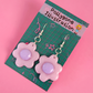 Flower Earrings - CHOOSE YOUR COLOURS (sterling silver plated, hypoallergenic)