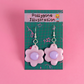 Flower Earrings - CHOOSE YOUR COLOURS (sterling silver plated, hypoallergenic)