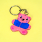 Pink Denim Jacket  Bear Keyring