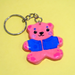 Pink Denim Jacket  Bear Keyring