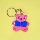 Pink Denim Jacket  Bear Keyring