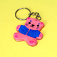 Pink Denim Jacket  Bear Keyring