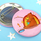 Large Rainbow Bear Button Badge
