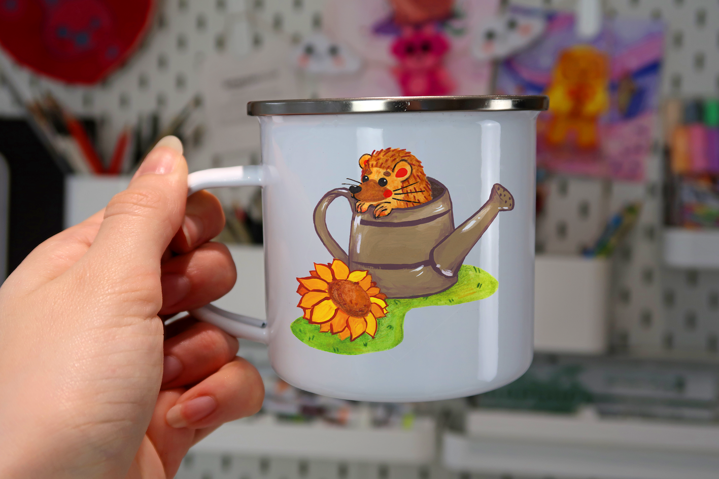 Hedgehog Unbreakable Enamel Mug/s