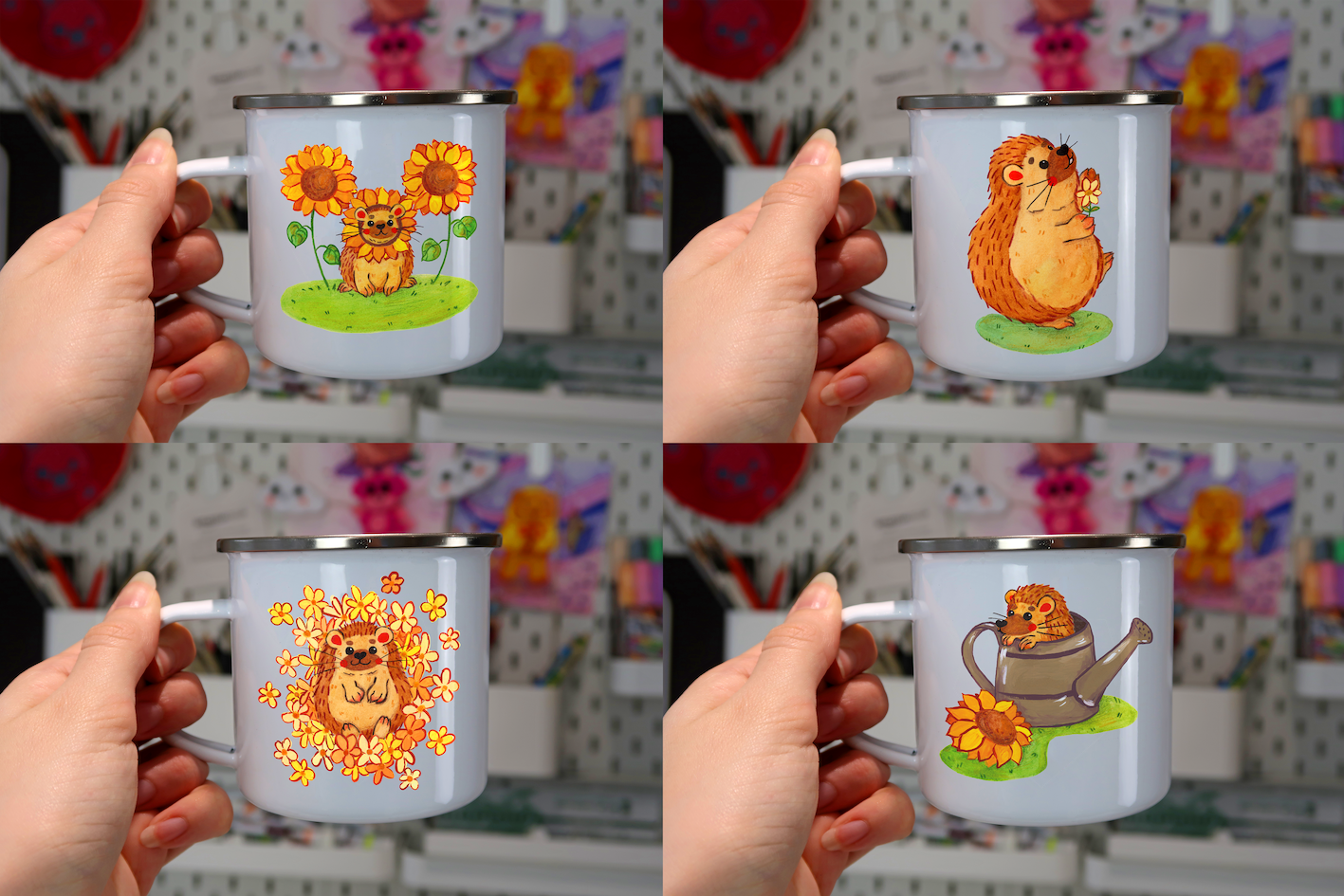 Hedgehog Unbreakable Enamel Mug/s