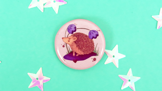 Hedgehog Button Badge