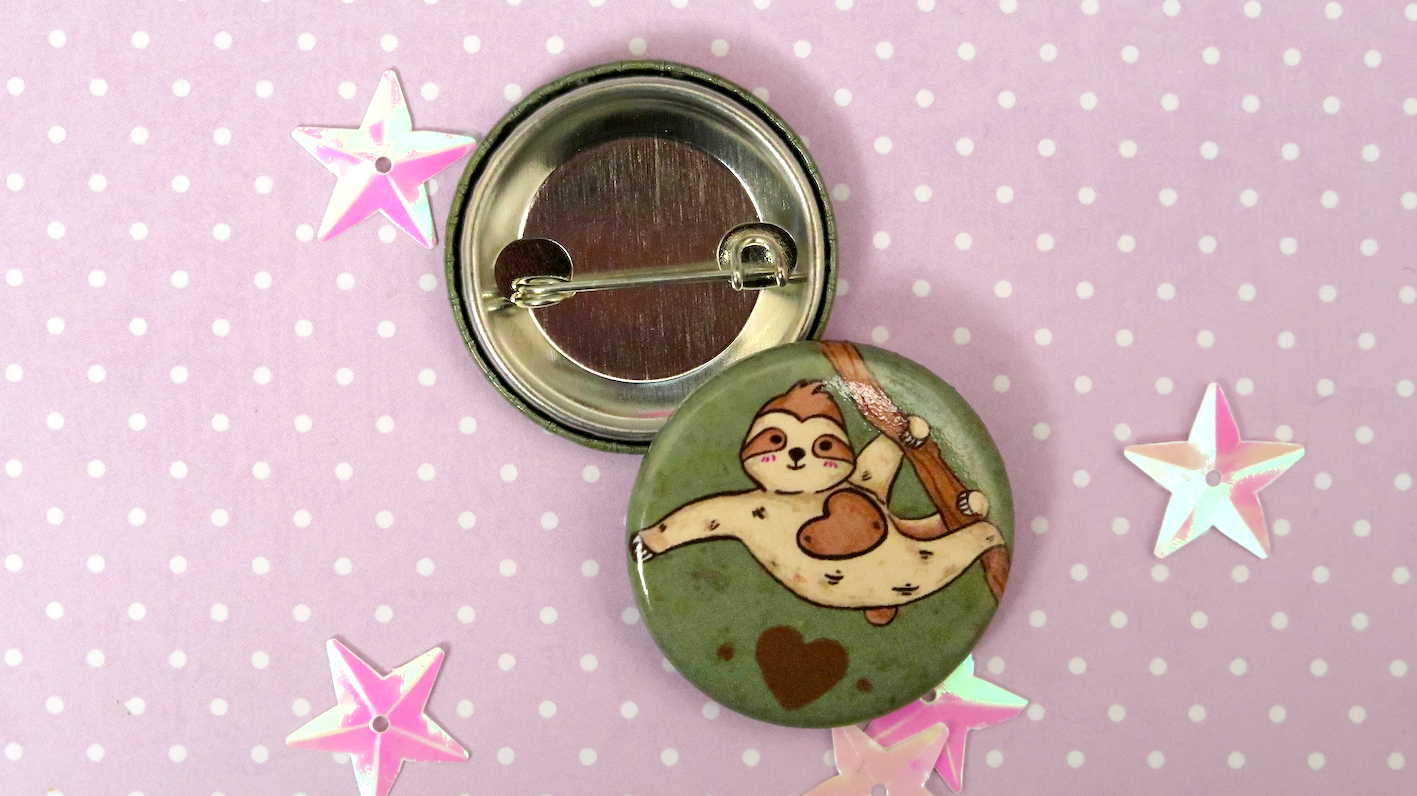 Sloth Button Badge