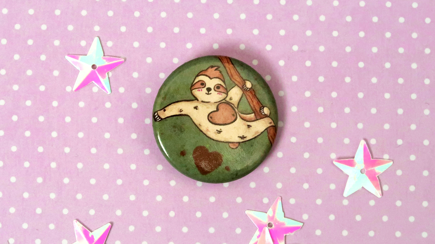 Sloth Button Badge